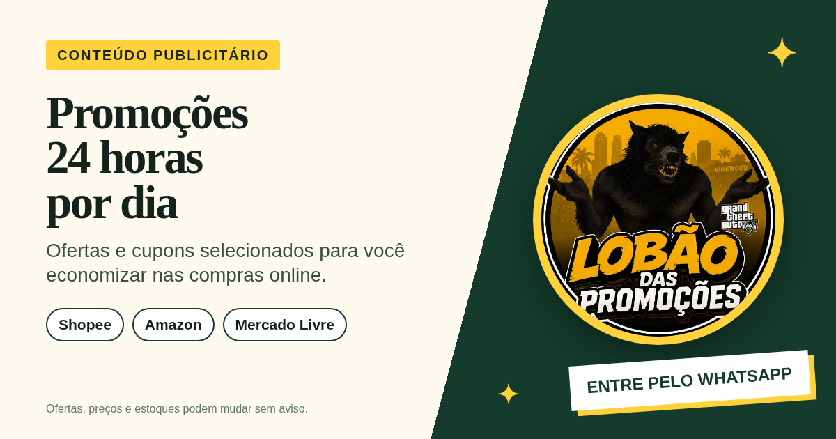Lobão das Promoções reúne ofertas de Shopee, Amazon e Mercado Livre no WhatsApp
